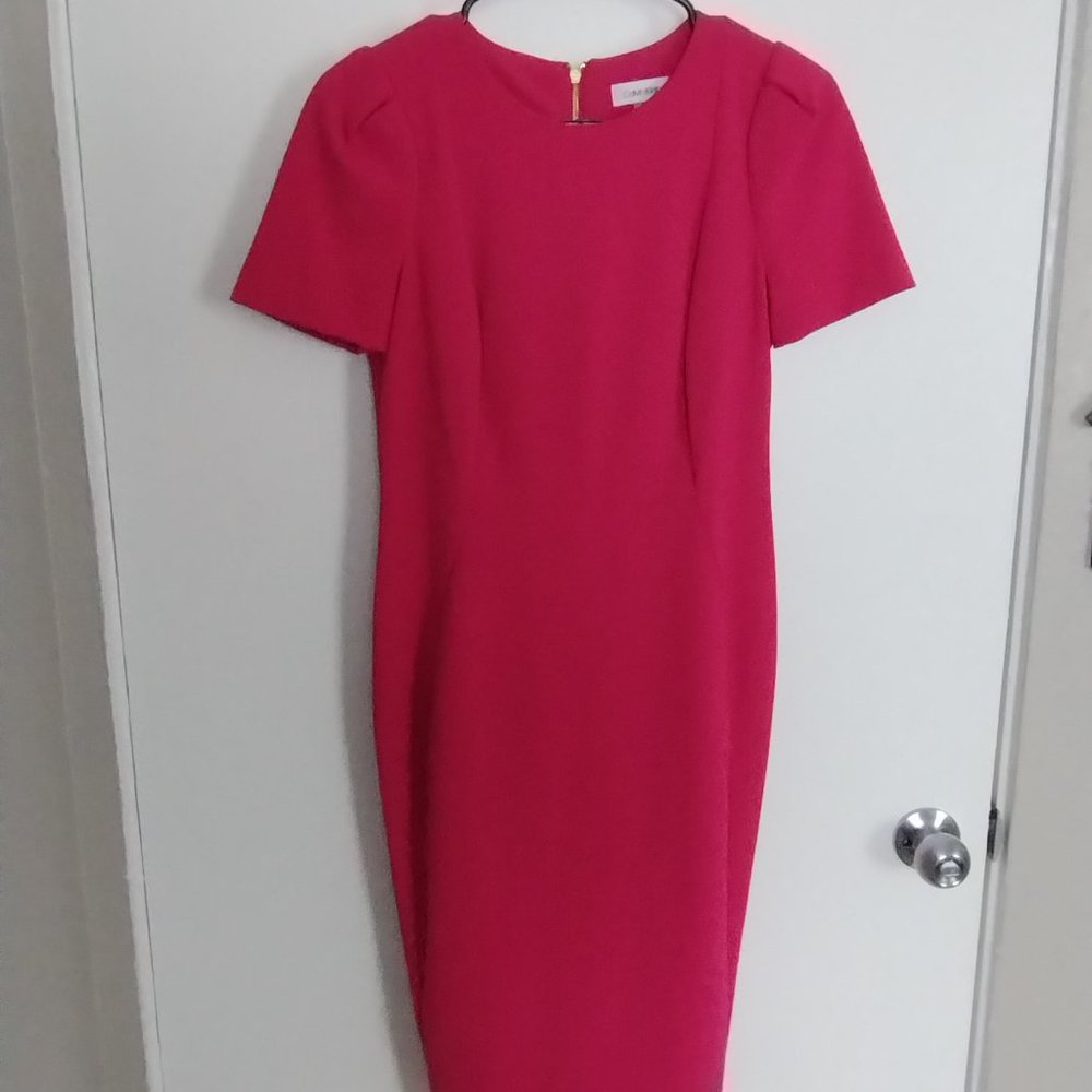 Calvin Klein Fuchsia Midi Dress